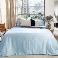 Ettitude Bamboo Sateen Duvet Cover - Starlight Blue
