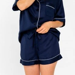 Ettitude Bamboo Lyocell Pajama Shorts - Blue Nights Best Sellers
