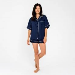 Ettitude Bamboo Lyocell Pajama Shorts - Blue Nights Best Sellers