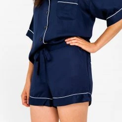 Ettitude Bamboo Lyocell Pajama Shorts - Blue Nights Best Sellers