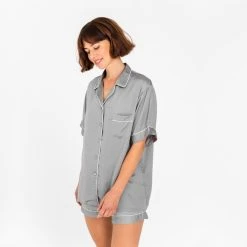 Ettitude Charcoal Bamboo Pajama Shorts - Dove Gray 10 Ettitude Charcoal Bamboo Pajama Shorts - Dove Gray
