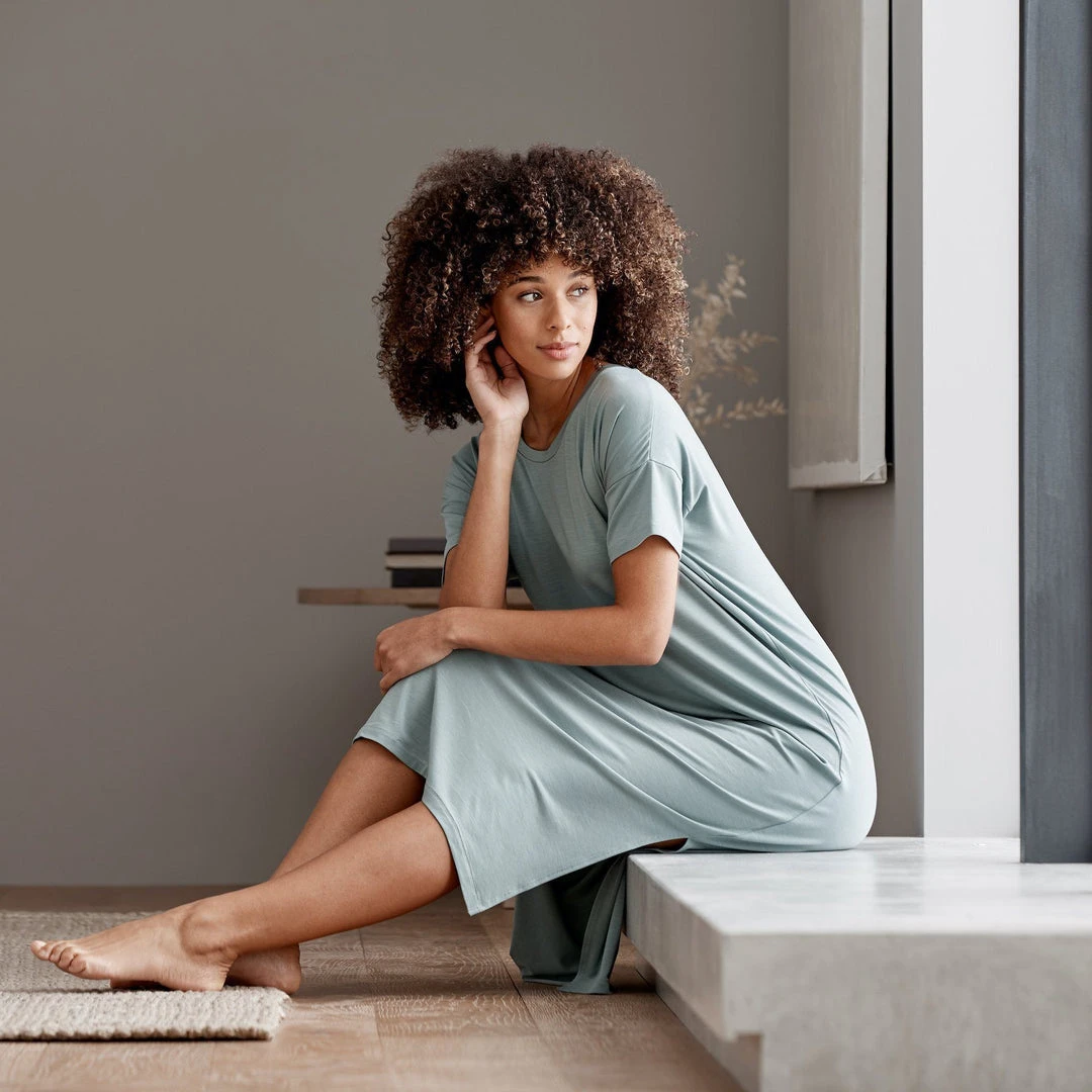 Sijo Eucalyptus Short Sleeve Dress 3 Sijo Eucalyptus Short Sleeve Dress