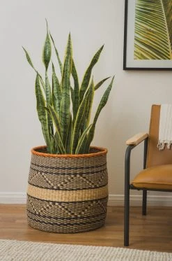 KAZI Extra Large Mwiba Grass Planter Home Goods