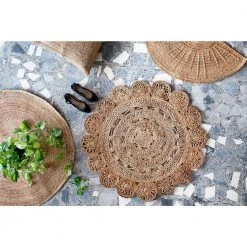 Casa Amarosa Flora Jute Rug Home Goods