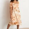 North Of West Flora Tie Dye Dress - Amber 1 North Of West Flora Tie Dye Dress - Amber