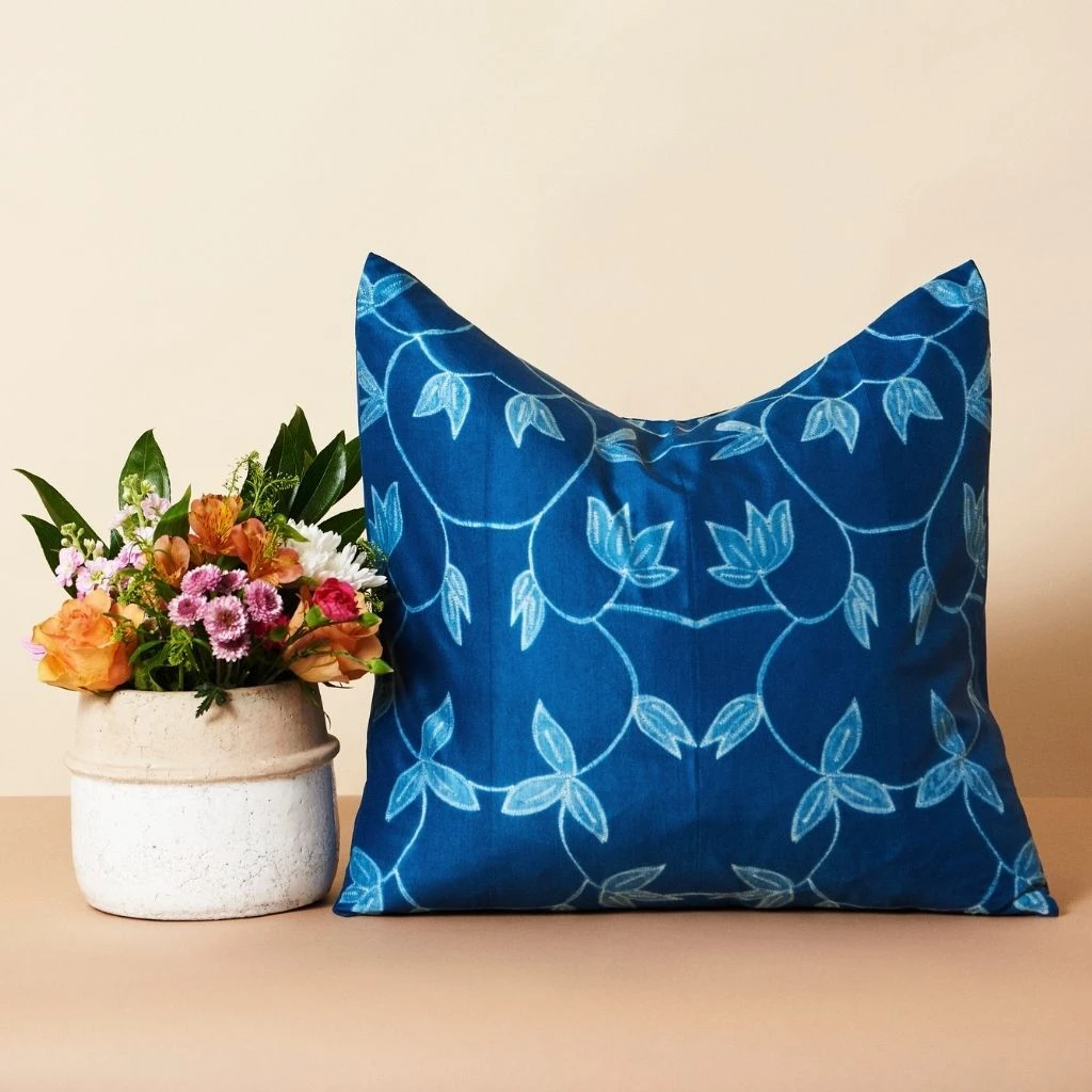 Studio Variously Folio Silk Throw Pillow - Indigo Home Goods 4 Studio Variously Folio Silk Throw Pillow - Indigo Home Goods