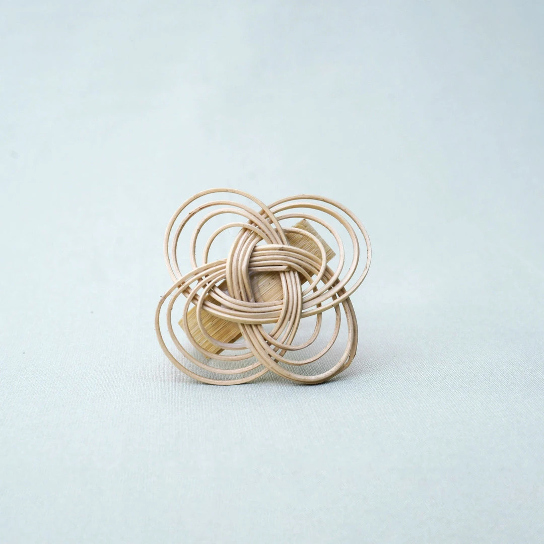 Amara New Arrivals French Braid Bamboo Napkin Ring Set 4 Amara New Arrivals French Braid Bamboo Napkin Ring Set