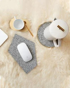 Slash Objects Home Goods Gem Recycled Rubber Mousepad - Gris