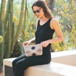 MZ Fair Trade Gemstone Wool Clutch Bag