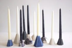 Lauren HB Studio Geo Porcelain Candlestick Holder Set