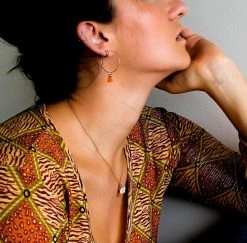 Giulia Letzi + META Jewelry Emma Upcycled Hoop Earrings - Orange