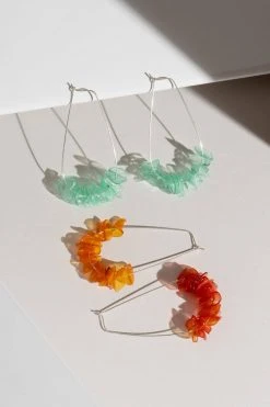 Giulia Letzi + META Jewelry Leona Upcycled Drop Earrings - Orange