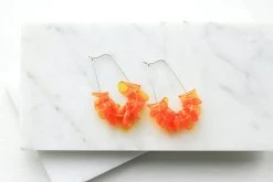 Giulia Letzi + META Jewelry Leona Upcycled Drop Earrings - Orange