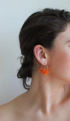 Giulia Letzi + META Jewelry Alice Upcycled Hoop Earrings - Orange