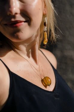 Abby Alley Recycled Glass Egg Necklace Jewelry