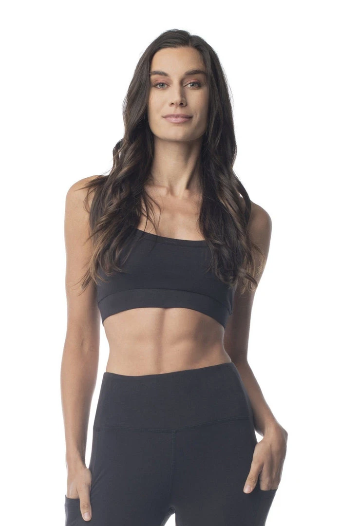 Synergy Organic Clothing Sale Go To Yoga Bra - Black 3 Synergy Organic Clothing Sale Go To Yoga Bra - Black