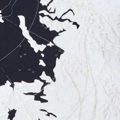 Haptic Lab Arctic Map Throw Quilt Home Goods