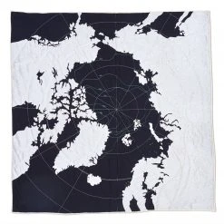 Haptic Lab Arctic Map Throw Quilt Home Goods