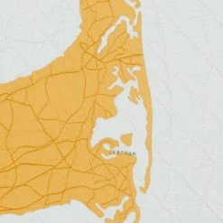 Haptic Lab Cape Cod Map Throw Quilt