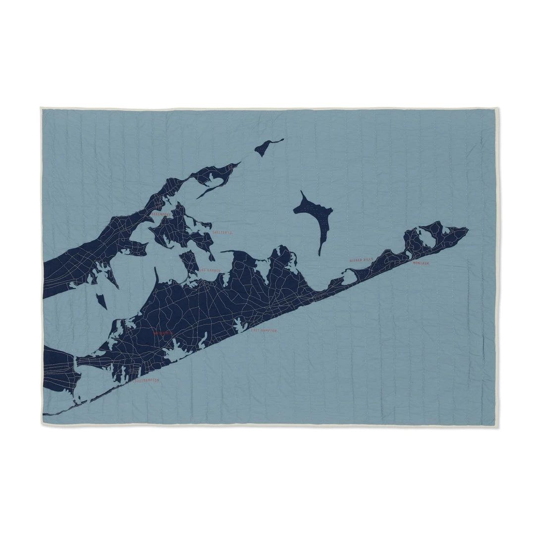 Haptic Lab Hamptons Map Throw Quilt 3 Haptic Lab Hamptons Map Throw Quilt