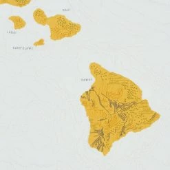 Haptic Lab Hawaii Map Throw Quilt