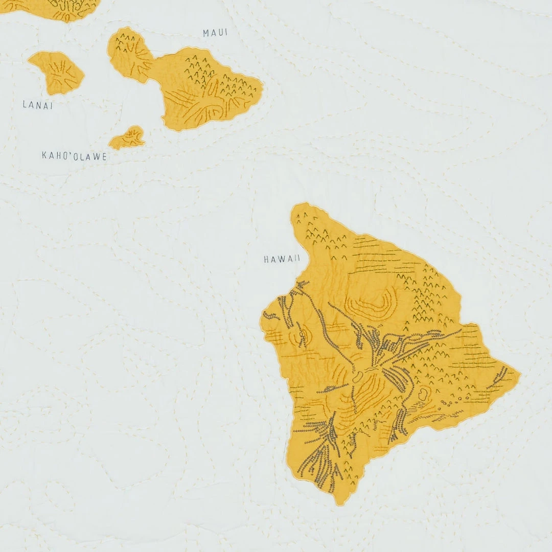 Haptic Lab Hawaii Map Throw Quilt 4 Haptic Lab Hawaii Map Throw Quilt