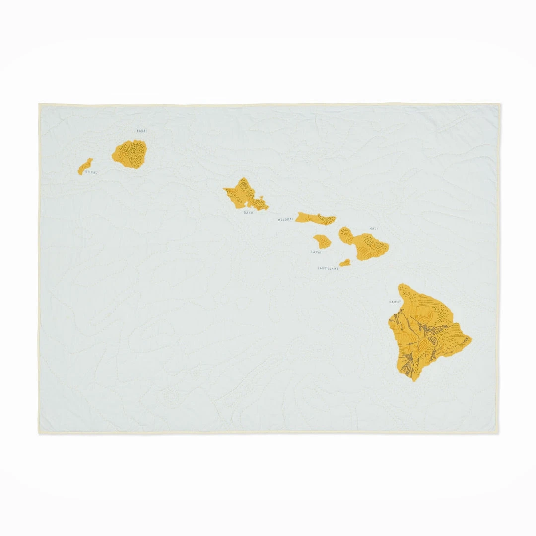 Haptic Lab Hawaii Map Throw Quilt 3 Haptic Lab Hawaii Map Throw Quilt