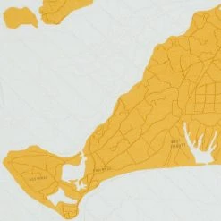 Haptic Lab Martha's Vineyard Map Throw Quilt Home Goods