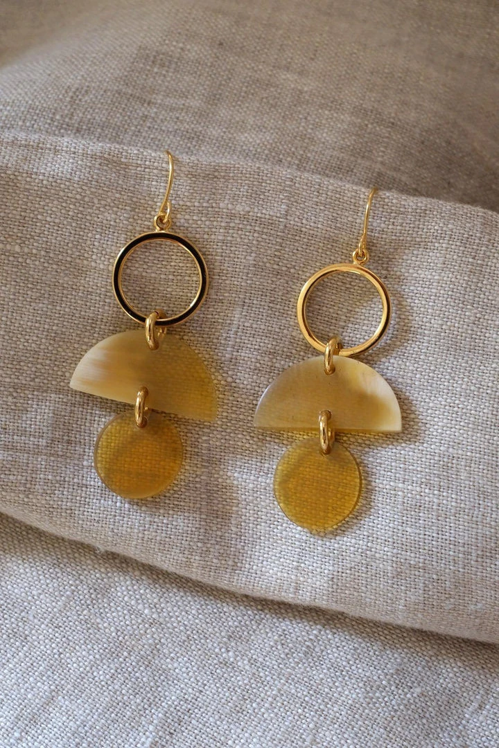 Hathorway Jewelry Mỹ Sơn Moon Horn Dangle Earrings 6 Hathorway Jewelry Mỹ Sơn Moon Horn Dangle Earrings