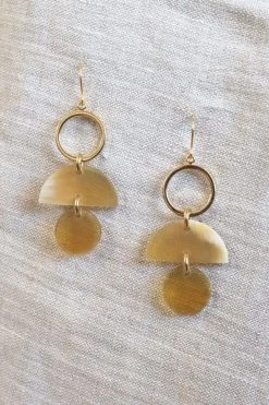 Hathorway Jewelry Mỹ Sơn Moon Horn Dangle Earrings