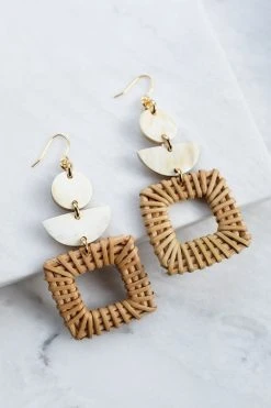 Hathorway Tu Horn And Rattan Earrings Jewelry