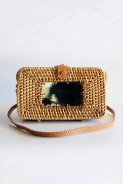 Hathorway Xo Dang Rectangular Horn And Rattan Handbag Accessories