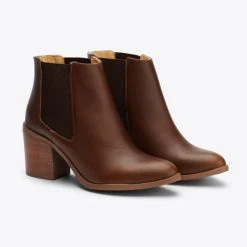 Nisolo Shoes Heeled Chelsea Boot - Chocolate