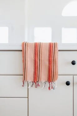 Home & Loft Hudson Turkish Hand Towel - Flame