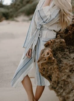 Home & Loft Hudson Unisex Long Turkish Robe - Royal Blue 8 Home & Loft Hudson Unisex Long Turkish Robe - Royal Blue