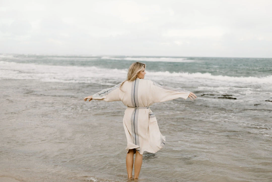 Home & Loft Hudson Unisex Long Turkish Robe - Royal Blue 6 Home & Loft Hudson Unisex Long Turkish Robe - Royal Blue