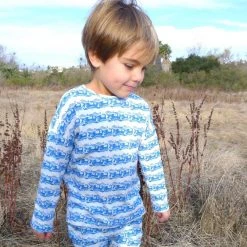 Honey Cake Tiger Kids' + Baby Kids' Hello Fun Wave Unisex Long Sleeve Tee