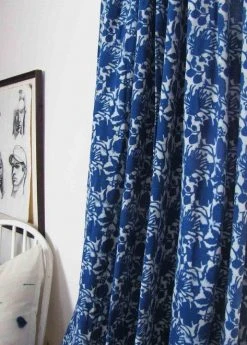 Ichcha Blue Flowers Curtain Panel Best Sellers