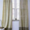 Ichcha Handcrafted Border Creme Black Curtain