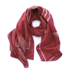 Ichcha Chakra Red Scarf Handcrafted