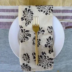 Ichcha Marigold Floral Napkin Set Handcrafted