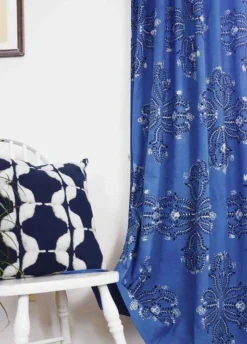 Ichcha Handcrafted Mumtaz Blue Curtain