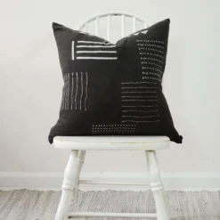 Ichcha Handcrafted Noir Throw Pillow Cover