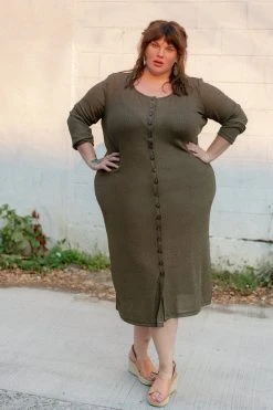 Altar Clothing Ila Upcycled Dress - Gilded Olive