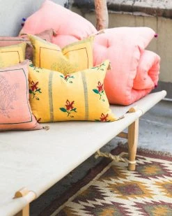 Soil To Studio Ira Linen Throw Pillow Cover - Dandelion Yellow