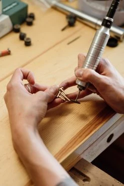 Iron Oxide Mini Waxing Moon Necklace 16 Iron Oxide Mini Waxing Moon Necklace