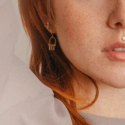 Iron Oxide Jewelry Pick Earrings