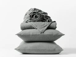 Coyuchi Jersey Sheet Set - Gray Heather