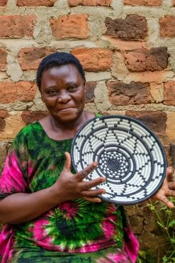 KAZI Large Black + White Thousand Hills Round Basket Home Goods 13 KAZI Large Black + White Thousand Hills Round Basket Home Goods