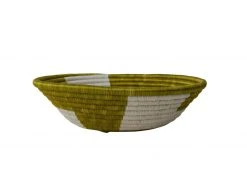 KAZI Olive Geo Large Round Basket Home Goods